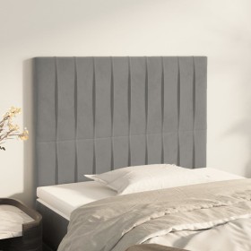 Headboards 2 units of light gray velvet 100x5x78/88 cm by vidaXL, Headboards and footboards - Ref: Foro24-3116612, Price: 60,...