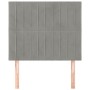 Headboards 2 units of light gray velvet 100x5x78/88 cm by vidaXL, Headboards and footboards - Ref: Foro24-3116612, Price: 60,...