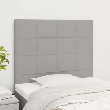 Headboards 2 units of light gray fabric 80x5x78/88 cm by vidaXL, Headboards and footboards - Ref: Foro24-3116306, Price: 61,8...