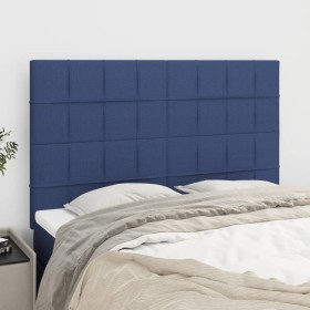 Cabeceros 4 unidades tela azul 72x5x78/88 cm de vidaXL, Cabeceros y pies de cama - Ref: Foro24-3116336, Precio: 109,99 €, Des...