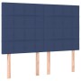 Headboards 4 units blue fabric 72x5x78/88 cm by vidaXL, Headboards and footboards - Ref: Foro24-3116336, Price: 118,83 €, Dis...