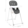 Trona de bebé de aluminio gris oscuro de vidaXL, Sillas y tronas para niños - Ref: Foro24-10402, Precio: 98,76 €, Descuento: %