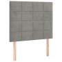 Headboards 2 units of light gray velvet 100x5x78/88 cm by vidaXL, Headboards and footboards - Ref: Foro24-3116374, Price: 68,...