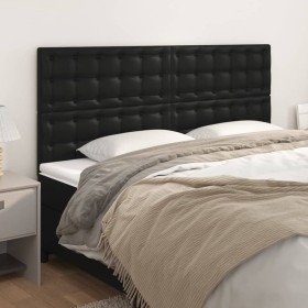 Cabeceros 4 unidades de cuero sintético negro 90x5x78/88 cm de vidaXL, Cabeceros y pies de cama - Ref: Foro24-3116434, Precio...