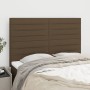 Headboards 4 units dark brown fabric 72x5x78/88 cm by vidaXL, Headboards and footboards - Ref: Foro24-3116473, Price: 110,99 ...