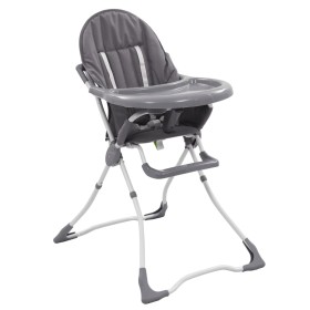 Grau-weißer Babyhochstuhl von vidaXL, Stühle und Hochstühle für Kinder - Ref: Foro24-10185, Preis: 60,09 €, Rabatt: %