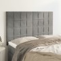 Cabeceros 4 unidades terciopelo gris claro 72x5x78/88 cm de vidaXL, Cabeceros y pies de cama - Ref: Foro24-3116380, Precio: 1...