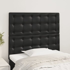 Cabeceros 2 unidades de cuero sintético negro 80x5x78/88 cm de vidaXL, Cabeceros y pies de cama - Ref: Foro24-3116404, Precio...