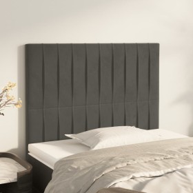 Cabeceros 2 unidades de terciopelo gris oscuro 100x5x78/88 cm de vidaXL, Cabeceros y pies de cama - Ref: Foro24-3116613, Prec...