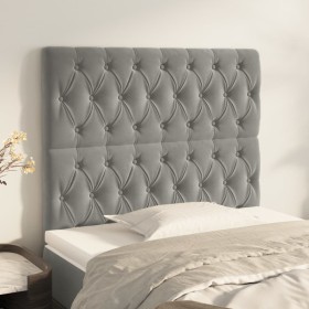 Headboards 2 units of light gray velvet 90x7x78/88 cm by vidaXL, Headboards and footboards - Ref: Foro24-3116704, Price: 85,2...