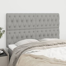 Headboards 4 units of light gray fabric 80x7x78/88 cm by vidaXL, Headboards and footboards - Ref: Foro24-3116674, Price: 148,...