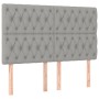 Headboards 4 units of light gray fabric 80x7x78/88 cm by vidaXL, Headboards and footboards - Ref: Foro24-3116674, Price: 147,...