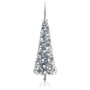 Narrow Christmas tree set with LED and ball silver 150 cm by vidaXL, Christmas trees - Ref: Foro24-3078132, Price: 56,16 €, D...