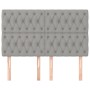 Headboards 4 units of light gray fabric 80x7x78/88 cm by vidaXL, Headboards and footboards - Ref: Foro24-3116674, Price: 147,...