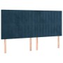 Headboards 4 units of dark blue velvet 90x5x78/88 cm by vidaXL, Headboards and footboards - Ref: Foro24-3116634, Price: 121,0...