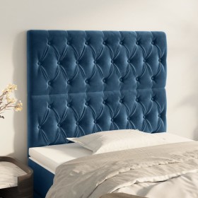 Headboards 2 units of dark blue velvet 100x7x78/88 cm by vidaXL, Headboards and footboards - Ref: Foro24-3116714, Price: 86,9...