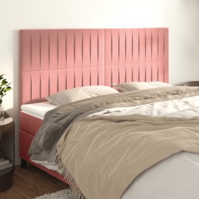 Headboards 4 units of pink velvet 90x5x78/88 cm by vidaXL, Headboards and footboards - Ref: Foro24-3116635, Price: 121,17 €, ...