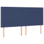 Cabeceros 4 unidades de tela azul 90x5x78/88 cm de vidaXL, Cabeceros y pies de cama - Ref: Foro24-3116590, Precio: 122,46 €, ...