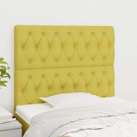 Headboards 2 units green fabric 100x7x78/88 cm by vidaXL, Headboards and footboards - Ref: Foro24-3116665, Price: 76,99 €, Di...