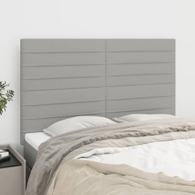 Headboards 4 units light gray fabric 72x5x78/88 cm by vidaXL, Headboards and footboards - Ref: Foro24-3116470, Price: 110,45 ...