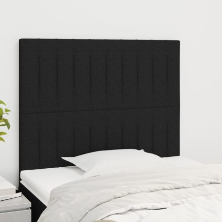 Cabeceros 2 unidades de tela negro 80x5x78/88 cm de vidaXL, Cabeceros y pies de cama - Ref: Foro24-3116546, Precio: 62,99 €, ...