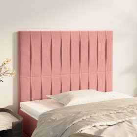 Headboards 2 units of pink velvet 80x5x78/88 cm by vidaXL, Headboards and footboards - Ref: Foro24-3116605, Price: 61,44 €, D...