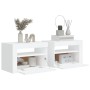 Nightstands with LED 2 units white 60x35x40 cm by vidaXL, Nightstands - Ref: Foro24-3080734, Price: 80,91 €, Discount: %