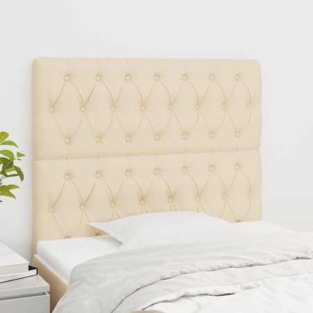 Headboards 2 units of cream-colored fabric 90x7x78/88 cm by vidaXL, Headboards and footboards - Ref: Foro24-3116655, Price: 8...