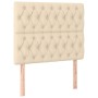 Headboards 2 units of cream-colored fabric 90x7x78/88 cm by vidaXL, Headboards and footboards - Ref: Foro24-3116655, Price: 8...