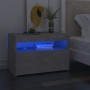 LED bedside tables 2 units plywood concrete 60x35x40 cm by vidaXL, Nightstands - Ref: Foro24-3082783, Price: 74,57 €, Discoun...