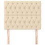 Headboards 2 units of cream-colored fabric 90x7x78/88 cm by vidaXL, Headboards and footboards - Ref: Foro24-3116655, Price: 8...