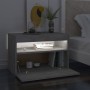 LED bedside tables 2 units plywood concrete 60x35x40 cm by vidaXL, Nightstands - Ref: Foro24-3082783, Price: 74,57 €, Discoun...