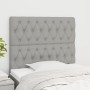 Headboards 2 units of light gray fabric 90x7x78/88 cm by vidaXL, Headboards and footboards - Ref: Foro24-3116650, Price: 84,5...