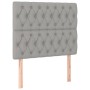 Headboards 2 units of light gray fabric 90x7x78/88 cm by vidaXL, Headboards and footboards - Ref: Foro24-3116650, Price: 84,5...