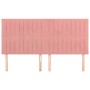 Cabeceros 4 unidades de terciopelo rosa 100x5x78/88 cm de vidaXL, Cabeceros y pies de cama - Ref: Foro24-3116641, Precio: 126...