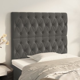 Cabeceros 2 unidades de terciopelo gris oscuro 100x7x78/88 cm de vidaXL, Cabeceros y pies de cama - Ref: Foro24-3116711, Prec...