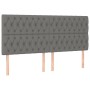 Headboards 4 units of dark gray fabric 100x7x78/88 cm by vidaXL, Headboards and footboards - Ref: Foro24-3116691, Price: 149,...