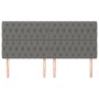 Headboards 4 units of dark gray fabric 100x7x78/88 cm by vidaXL, Headboards and footboards - Ref: Foro24-3116691, Price: 149,...