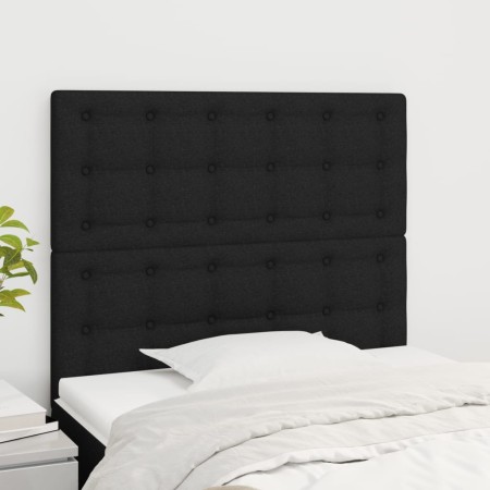 Cabeceros 2 unidades de tela negro 90x5x78/88 cm de vidaXL, Cabeceros y pies de cama - Ref: Foro24-3116750, Precio: 64,35 €, ...