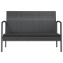 Set muebles de jardín 16 piezas y cojines ratán sintético negro de vidaXL, Conjuntos de jardín - Ref: Foro24-3095962, Precio:...