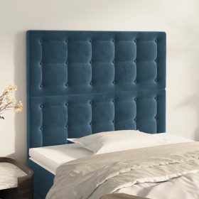 Headboards 2 units of dark blue velvet 80x5x78/88 cm by vidaXL, Headboards and footboards - Ref: Foro24-3116800, Price: 65,72...