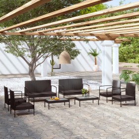 8-piece garden furniture set and black synthetic rattan cushions by vidaXL, Garden sets - Ref: Foro24-3095961, Price: 430,99 ...