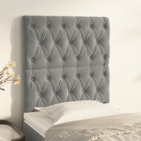 Headboards 2 units of light gray velvet 80x7x78/88 cm by vidaXL, Headboards and footboards - Ref: Foro24-3116698, Price: 80,5...