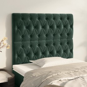 Headboards 2 units of dark green velvet 100x7x78/88 cm by vidaXL, Headboards and footboards - Ref: Foro24-3116713, Price: 84,...