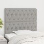 Headboards 2 units of light gray fabric 100x7x78/88 cm by vidaXL, Headboards and footboards - Ref: Foro24-3116658, Price: 71,...