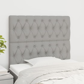 Headboards 2 units of light gray fabric 100x7x78/88 cm by vidaXL, Headboards and footboards - Ref: Foro24-3116658, Price: 82,...