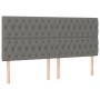 Headboards 4 units of dark gray fabric 90x7x78/88 cm by vidaXL, Headboards and footboards - Ref: Foro24-3116683, Price: 158,8...