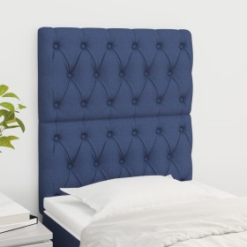 Headboards 2 units of blue fabric 80x7x78/88 cm by vidaXL, Headboards and footboards - Ref: Foro24-3116648, Price: 79,99 €, D...