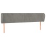 Light gray velvet headboard 203x23x78/88 cm by vidaXL, Headboards and footboards - Ref: Foro24-3116930, Price: 73,12 €, Disco...