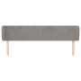 Light gray velvet headboard 203x23x78/88 cm by vidaXL, Headboards and footboards - Ref: Foro24-3116930, Price: 73,12 €, Disco...